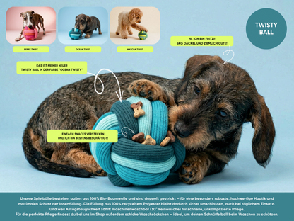 The Twisty Ball – Interactive Snuffle Ball for Dogs (new!)