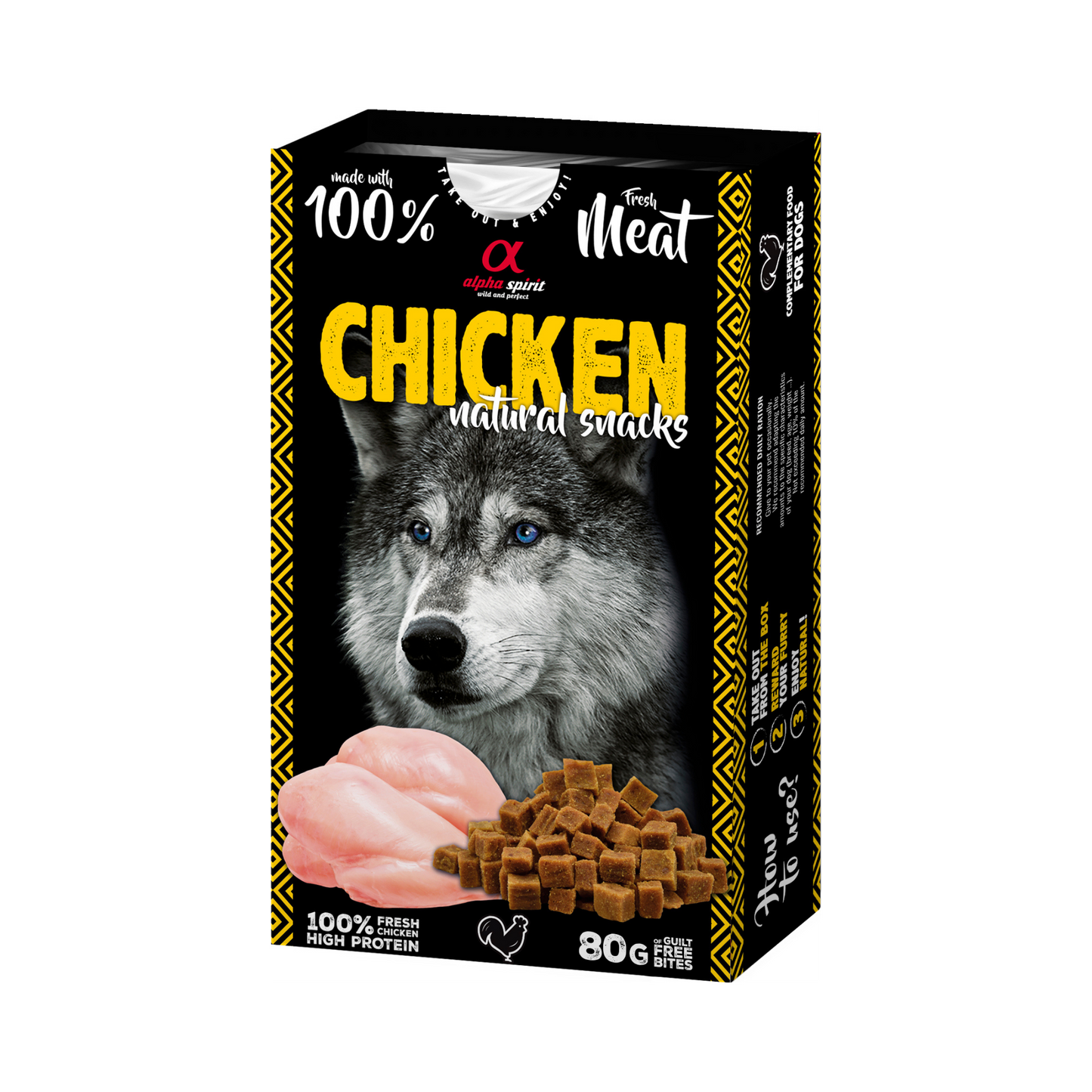 Alpha Spirit Naturals Chicken Dog Snacks – High Protein, Gluten-Free (80 g)