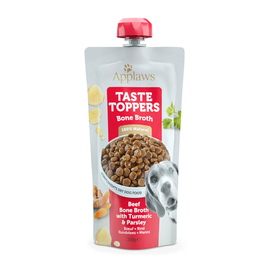 App laws Taste Topper pouch for dogs on a white background