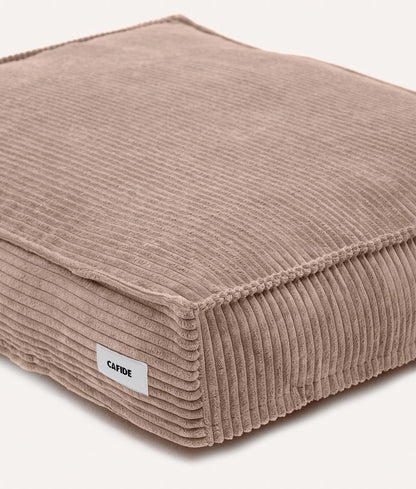 Beige Corduroy Dog Bed – Cuadra (Removable & Adjustable)