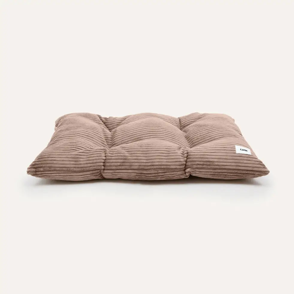 Beige Corduroy Dog Cushion – Bela (Washable, Recycled Filling)