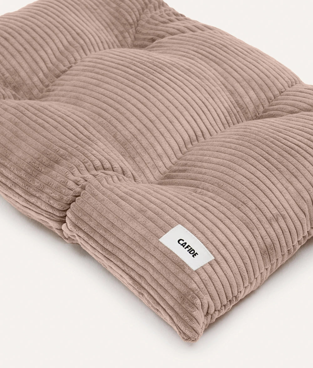 Beige Corduroy Dog Cushion – Bela (Washable, Recycled Filling)