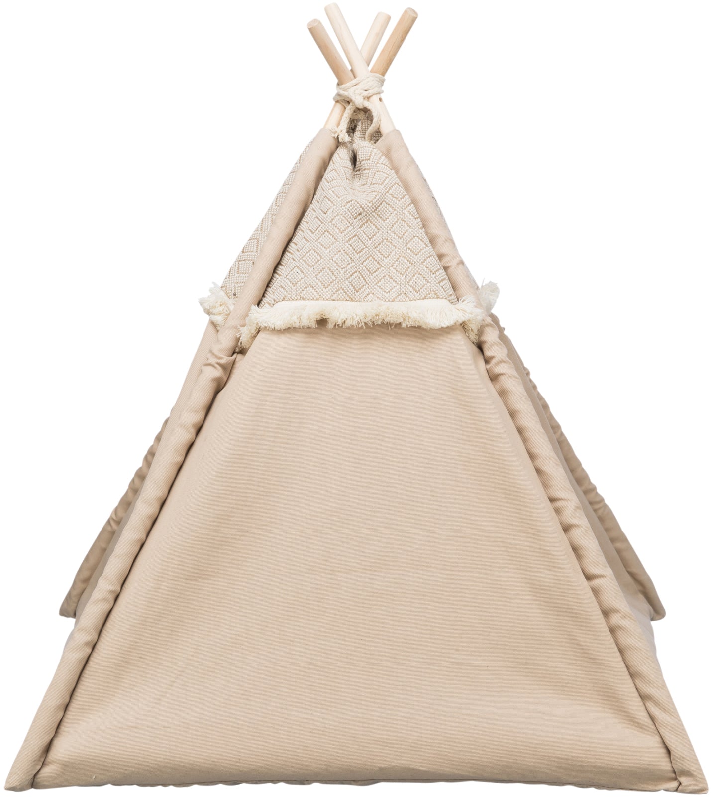 Boho Tipi Dog Bed – Soft Edition | Cozy Cotton Tent (55×65×55 cm)