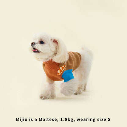 Brown Wool Dog Sweater – 100% Wool, Nordic Design