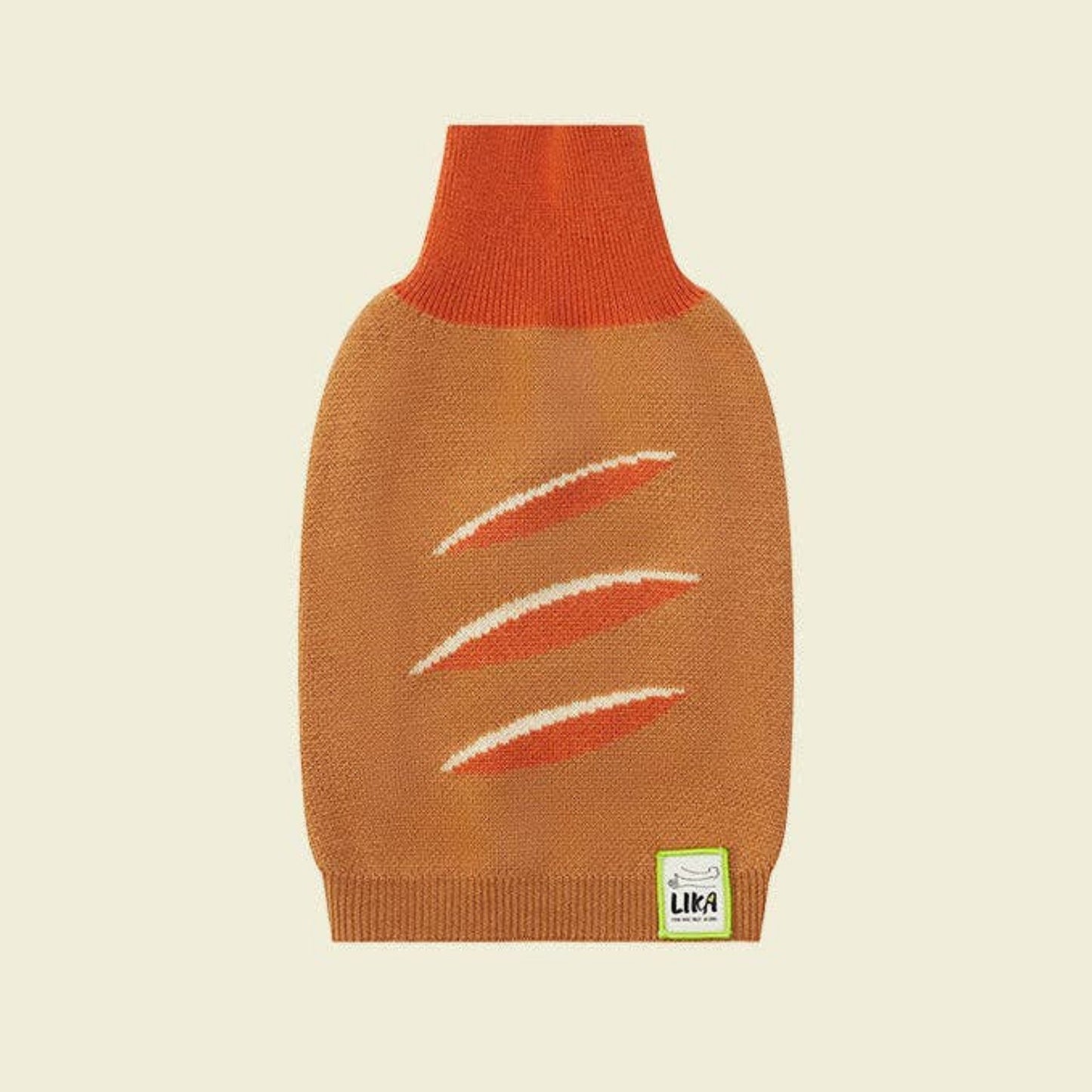 Brown Wool Dog Sweater – 100% Wool, Nordic Design