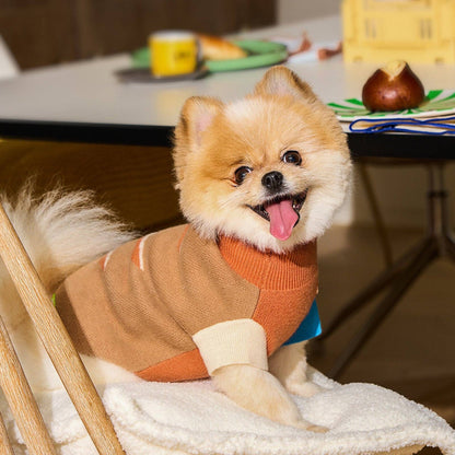 Brown Wool Dog Sweater – 100% Wool, Nordic Design