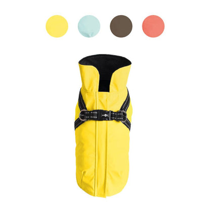 Tom Neoprene Waterproof Blue Dog Coat with Reflective Details