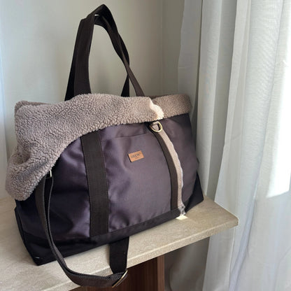 Cali Sporty Dog Bag with Soft Teddy Fleece
