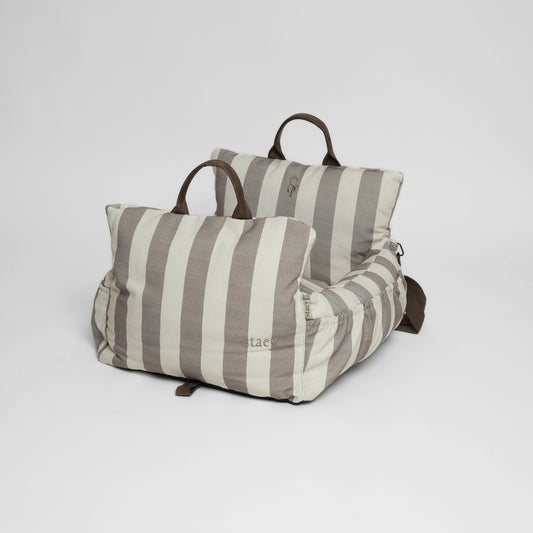 Car Seat Lara | Striped 2.0 – 3-in-1 Dog Car Seat, Bed & Travel Bag