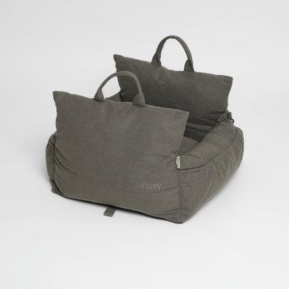 Car Seat Lara | Taupe 2.0 – 3-in-1 Dog Car Seat, Bed & Travel Bag