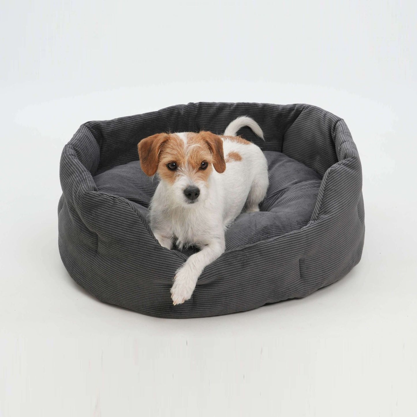 Chelsea Cord Graphite Dog Basket – Washable & Soft
