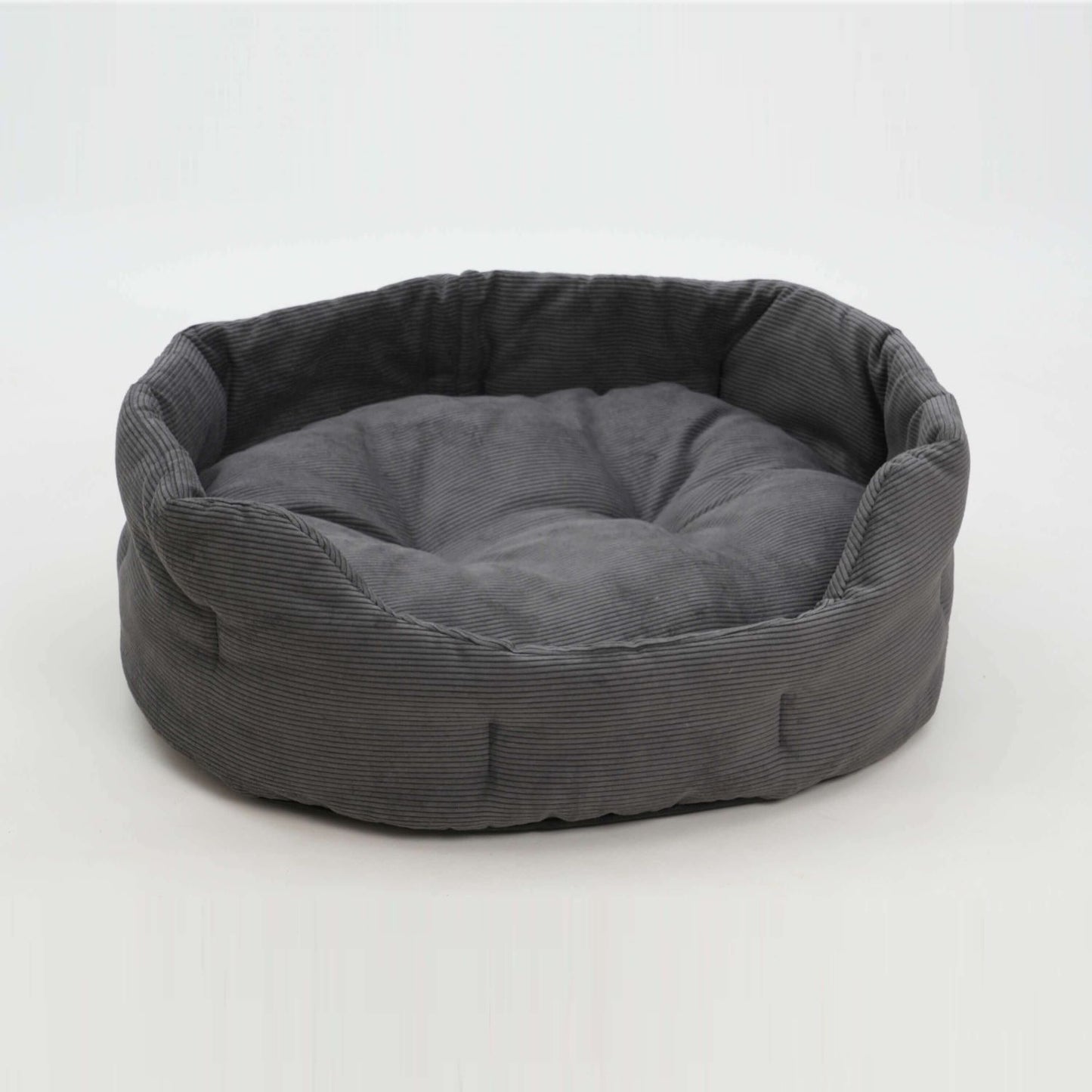 Chelsea Cord Graphite Dog Basket – Washable & Soft