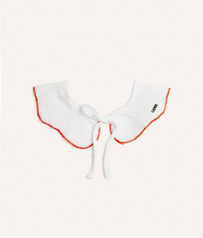 Coral Dog Bandana – English Embroidery | Adjustable Cotton