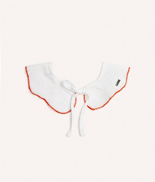 Coral Dog Bandana – English Embroidery | Adjustable Cotton