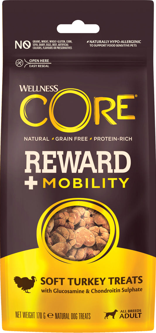 CORE Reward+ Mobility Dog Treats – Turkey with Glucosamine (Joint Support)