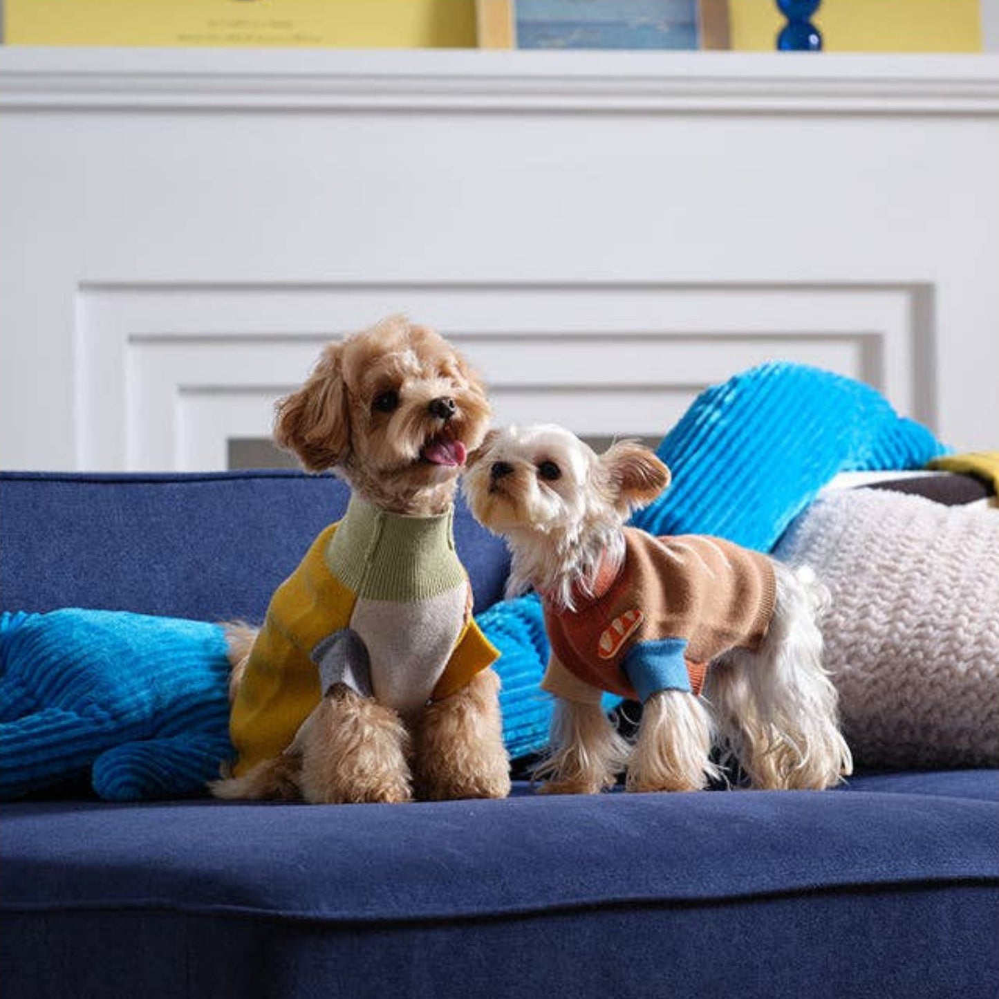 Wool Dog Sweater – Yellow (100% Wool, Nordic Design)