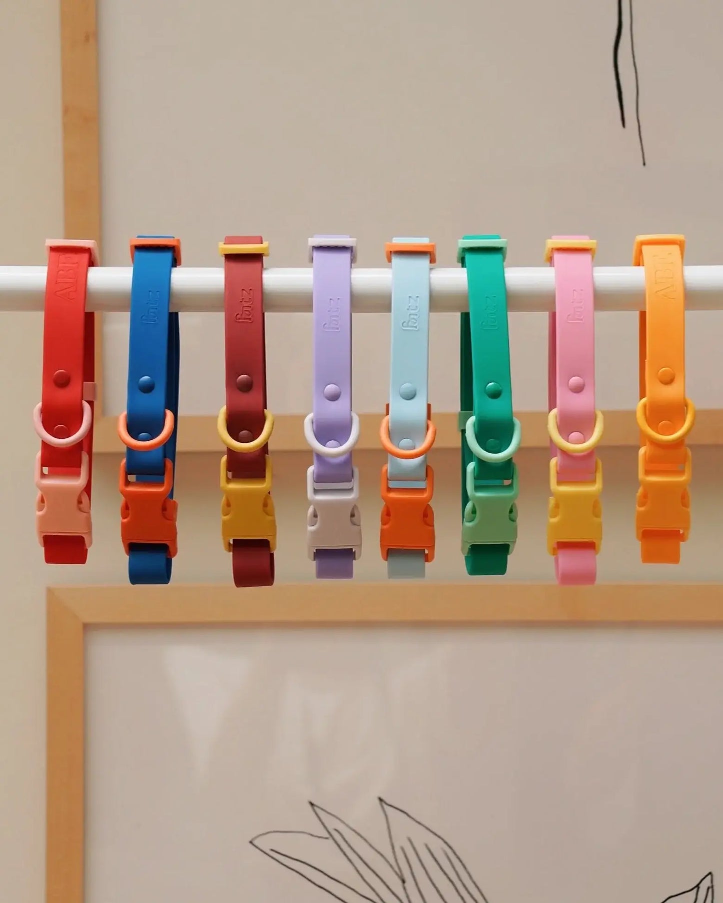 Fritz Dog Collar – Baby Blue Orange | Waterproof & Adjustable