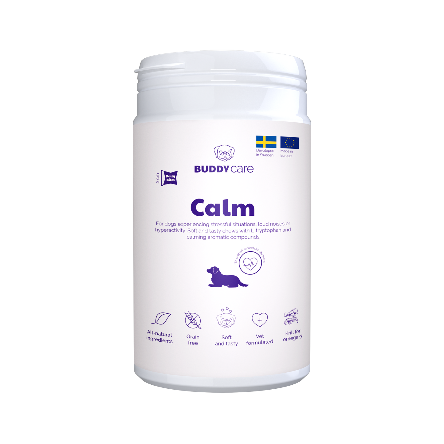 Dog Supplements – Buddy Care Calm (150g) | Natural Calming Chews