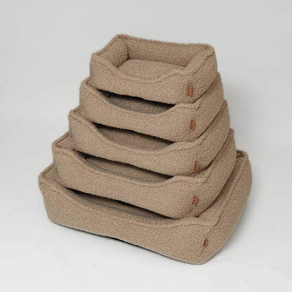 Dog Bed Tora | Sand Curly – Cozy & Stylish Plush Dog Bed