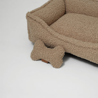 Dog Bed Tora | Sand Curly – Cozy & Stylish Plush Dog Bed