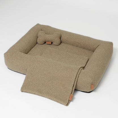 Dog Blanket Oat Bouclé – Soft, Stylish & Washable