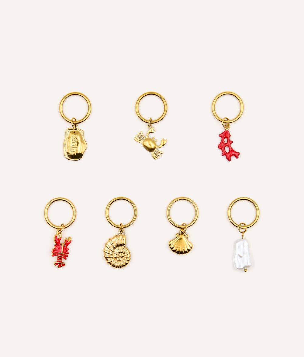 Dog Charm Set – 7 Coral Charms | Interchangeable Accessories (Sira)
