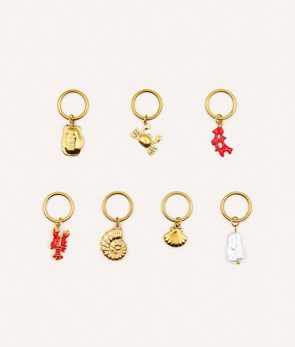 Dog Charm Set – 7 Coral Charms | Interchangeable Accessories (Sira)