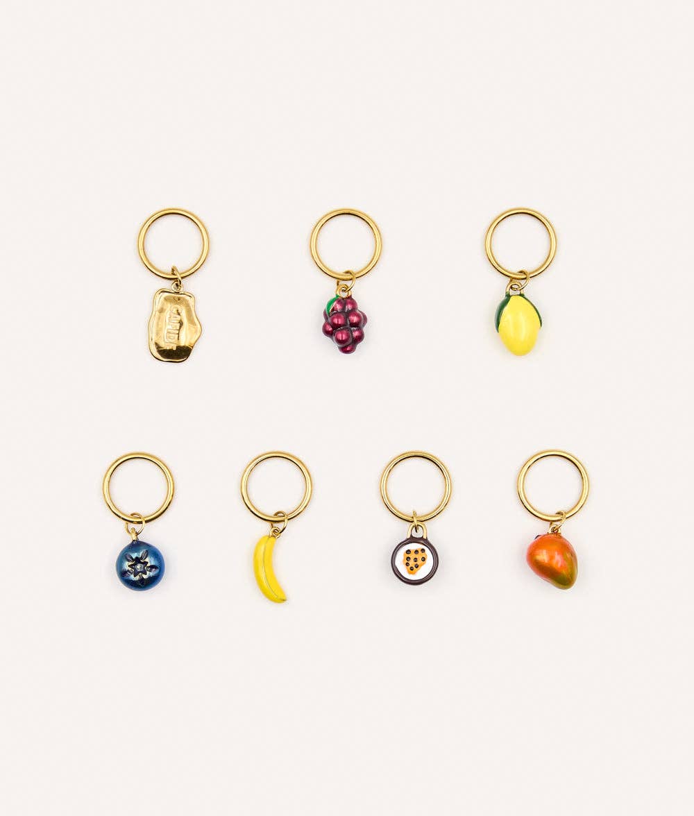 Dog Charm Set – 7 Fruit Charms | Interchangeable Accessories (Sira)