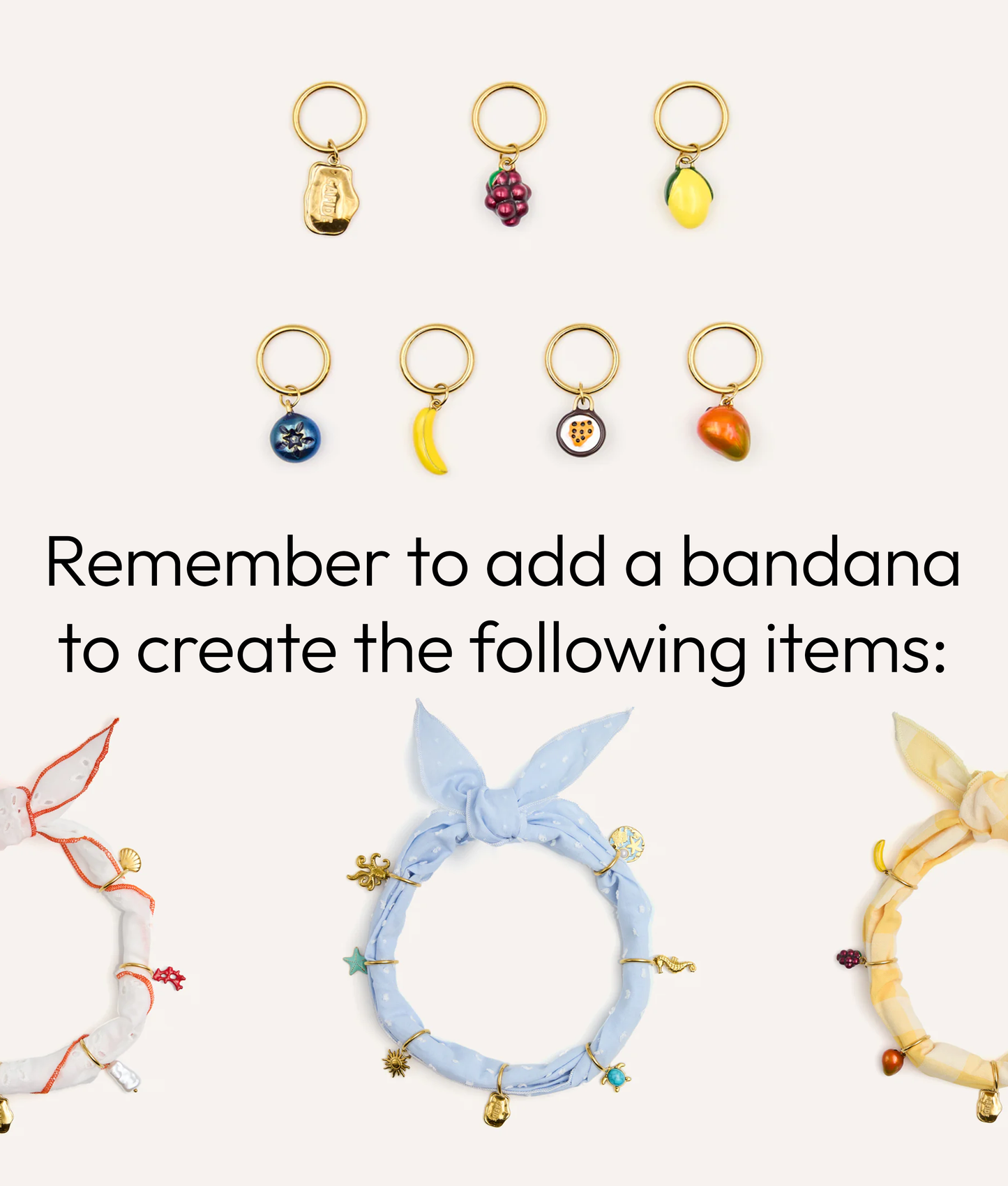 Dog Charm Set – 7 Fruit Charms | Interchangeable Accessories (Sira)