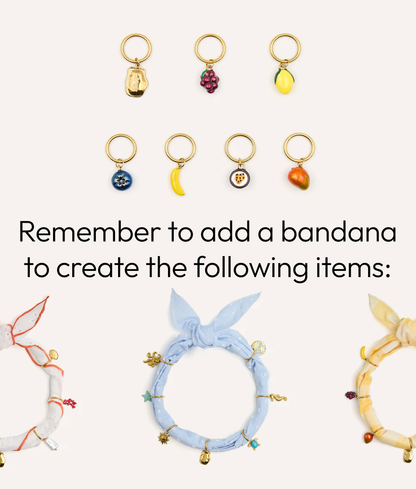 Dog Charm Set – 7 Fruit Charms | Interchangeable Accessories (Sira)
