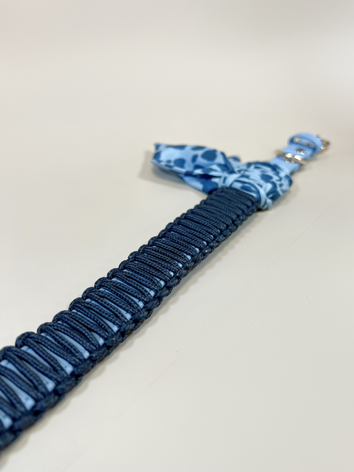 Dog Collar with Bandana | Vegan Leather | Adjustable S–L | Blue