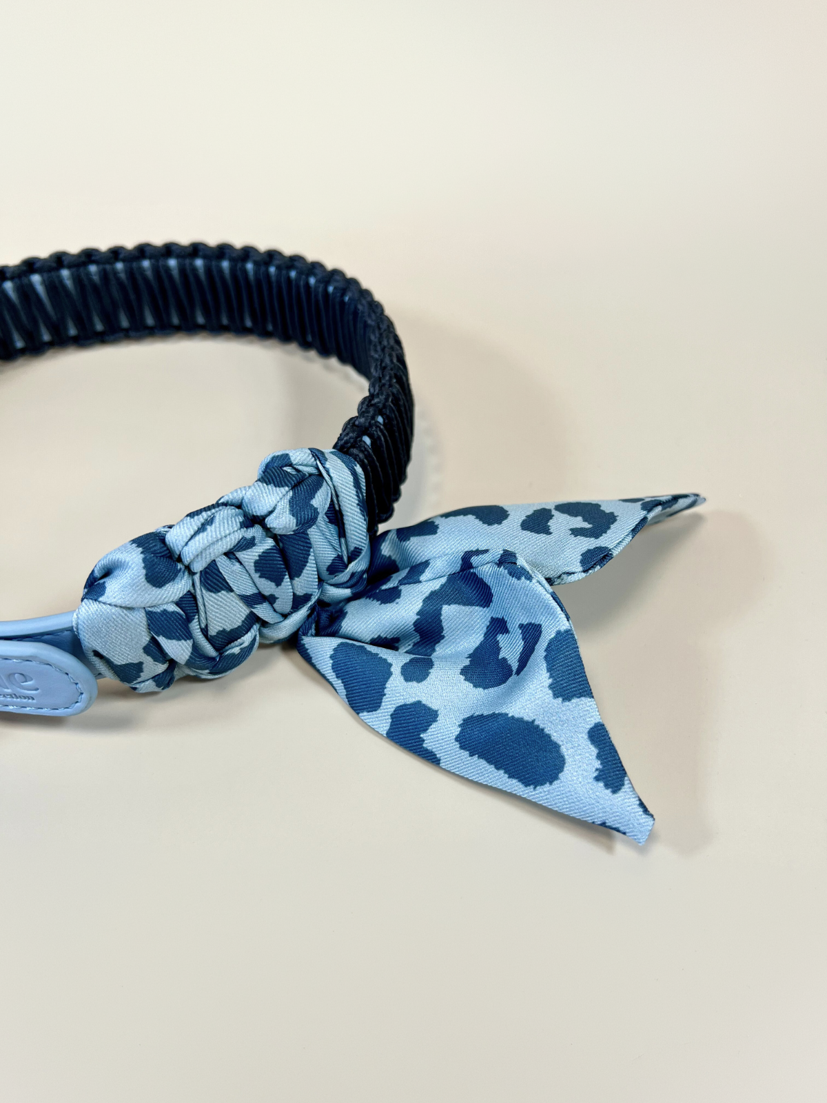 Dog Collar with Bandana | Vegan Leather | Adjustable S–L | Blue