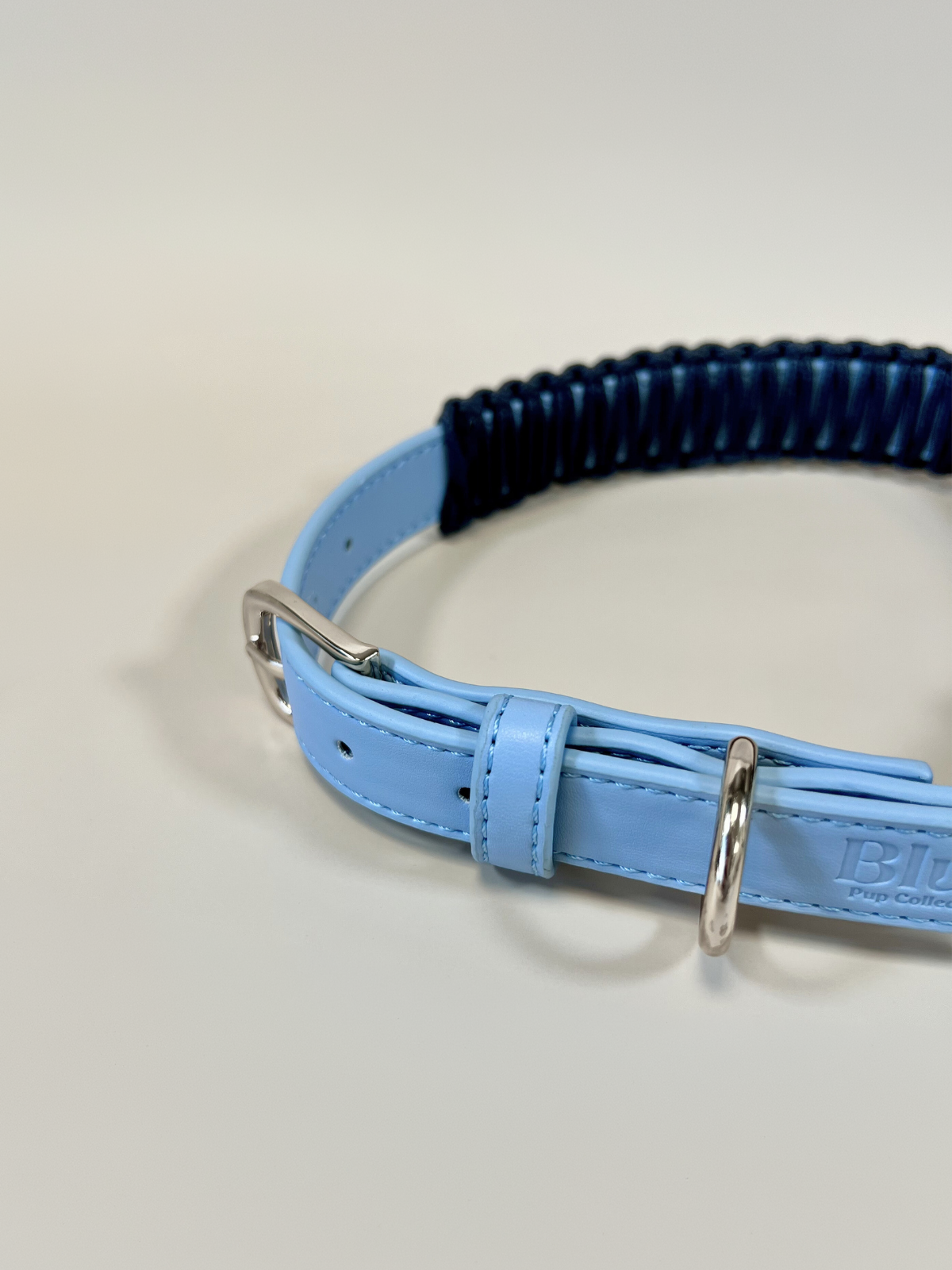Dog Collar with Bandana | Vegan Leather | Adjustable S–L | Blue