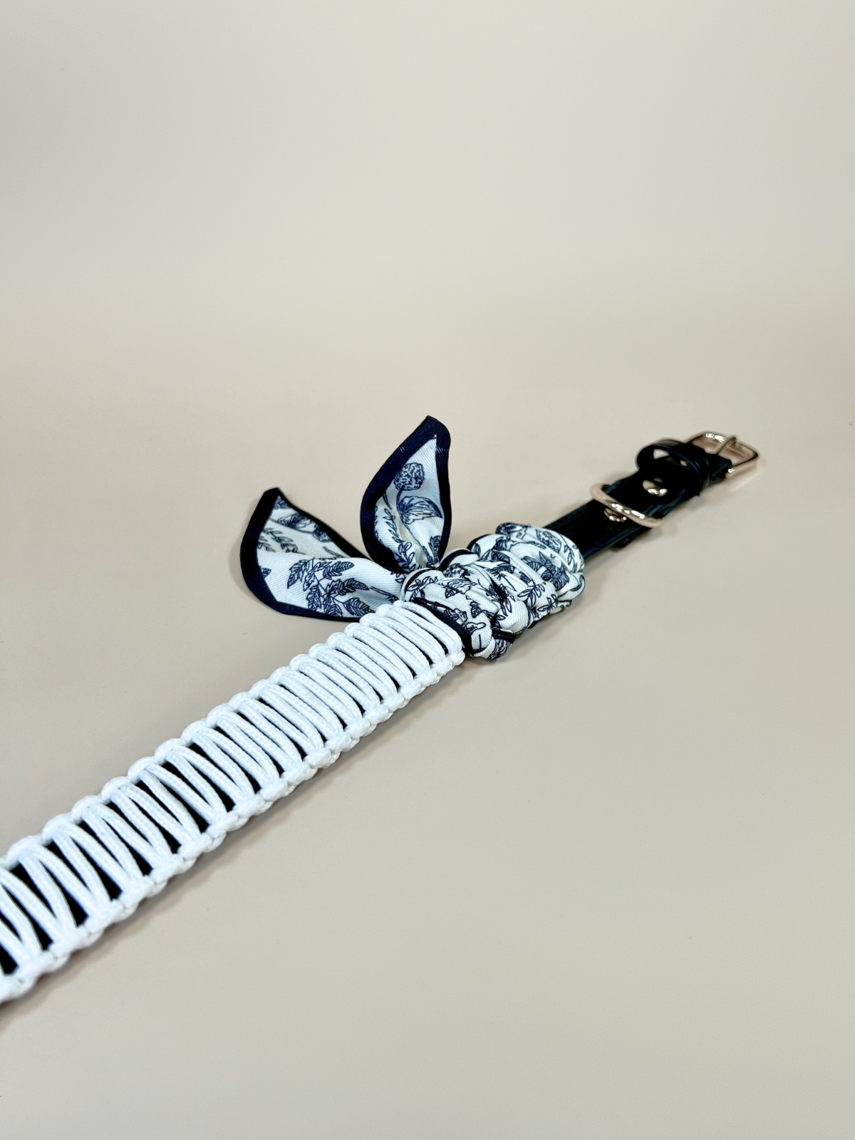 Dog Collar with Bandana | Vegan Leather | Adjustable S–L | Shadow