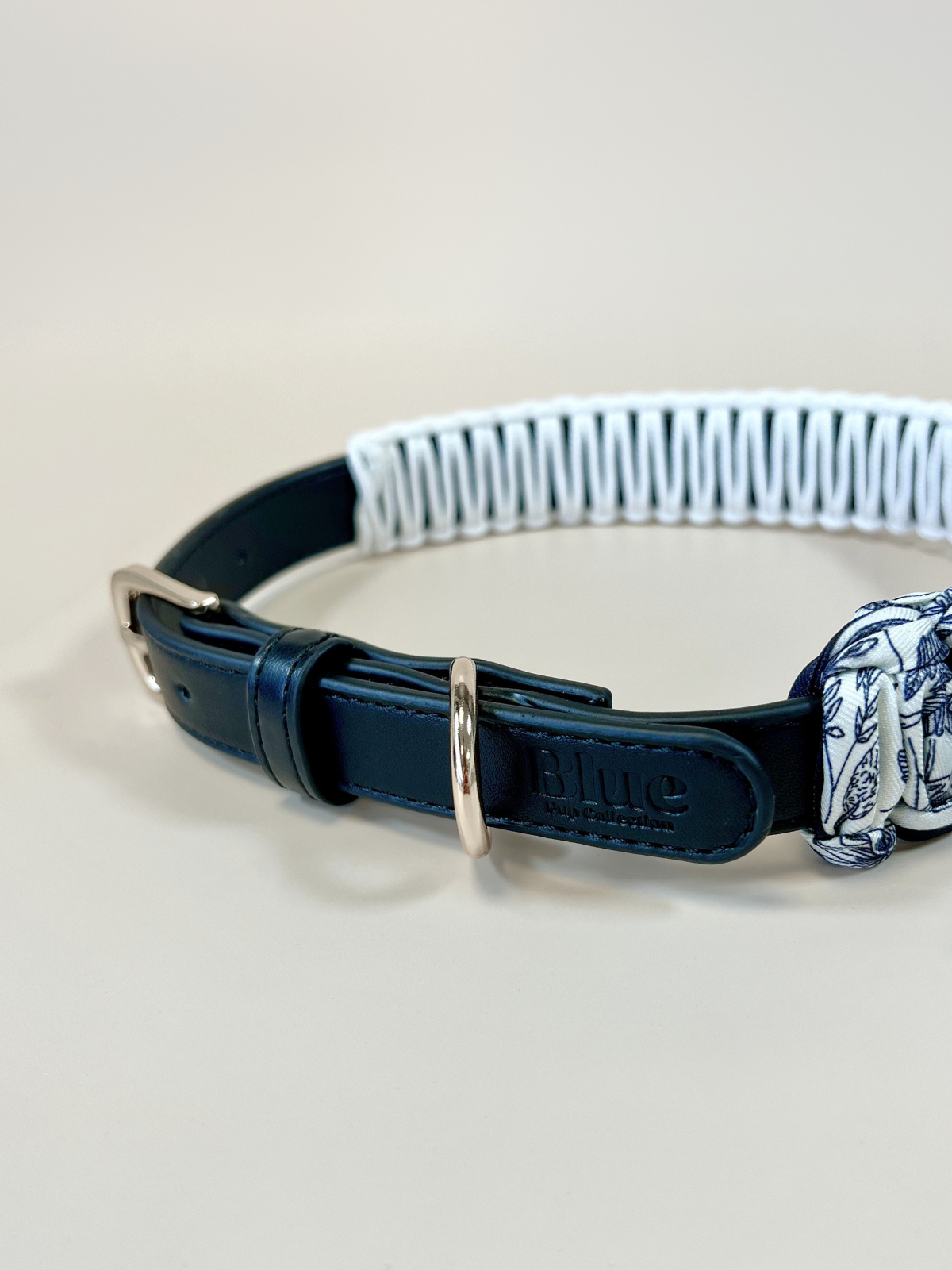 Dog Collar with Bandana | Vegan Leather | Adjustable S–L | Shadow