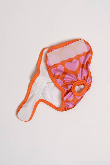 Dog Period Panties – Hearts (Reusable & Washable)
