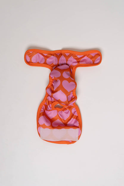 Dog Period Panties – Hearts (Reusable & Washable)