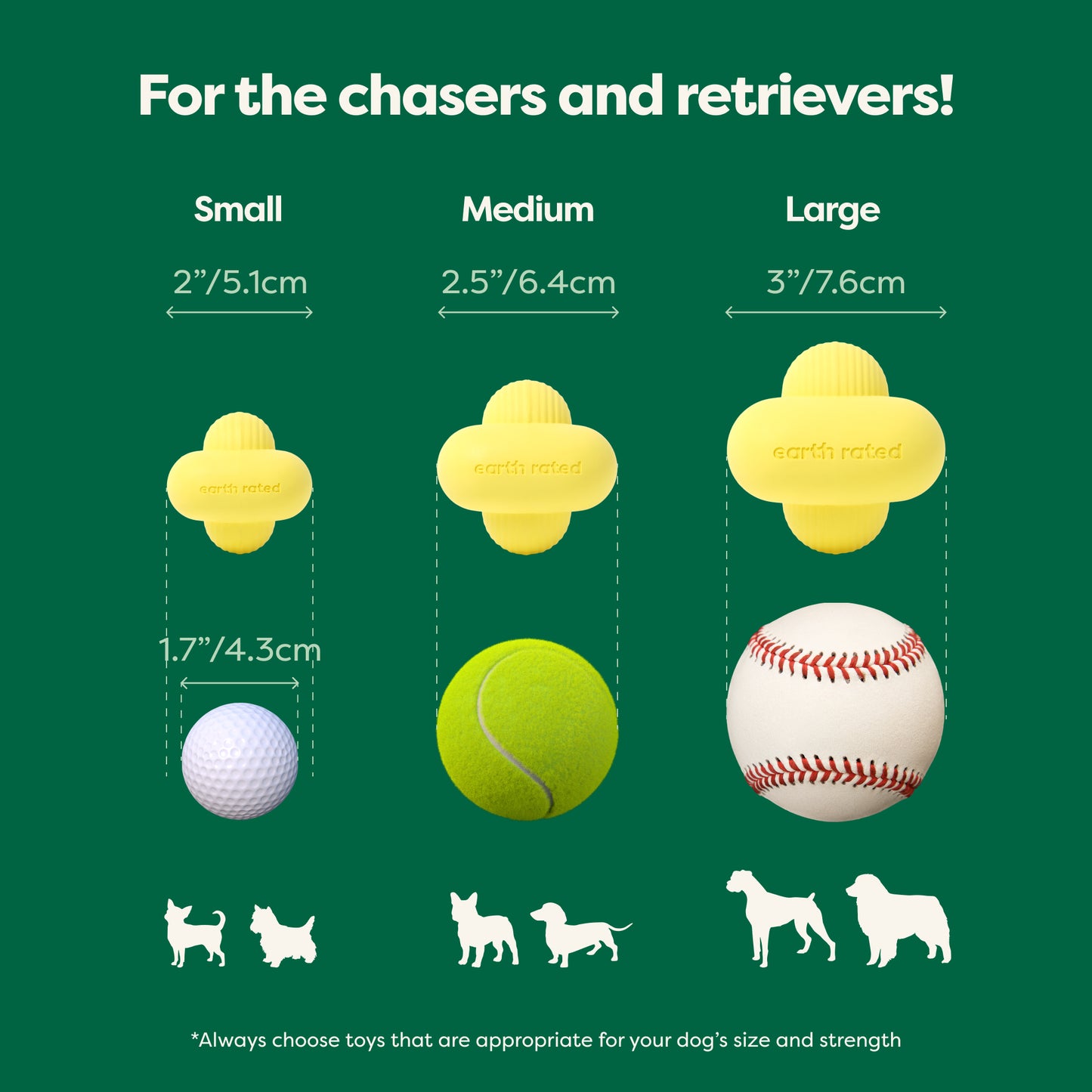 Earth Rated Fetch Toy – Natural Rubber