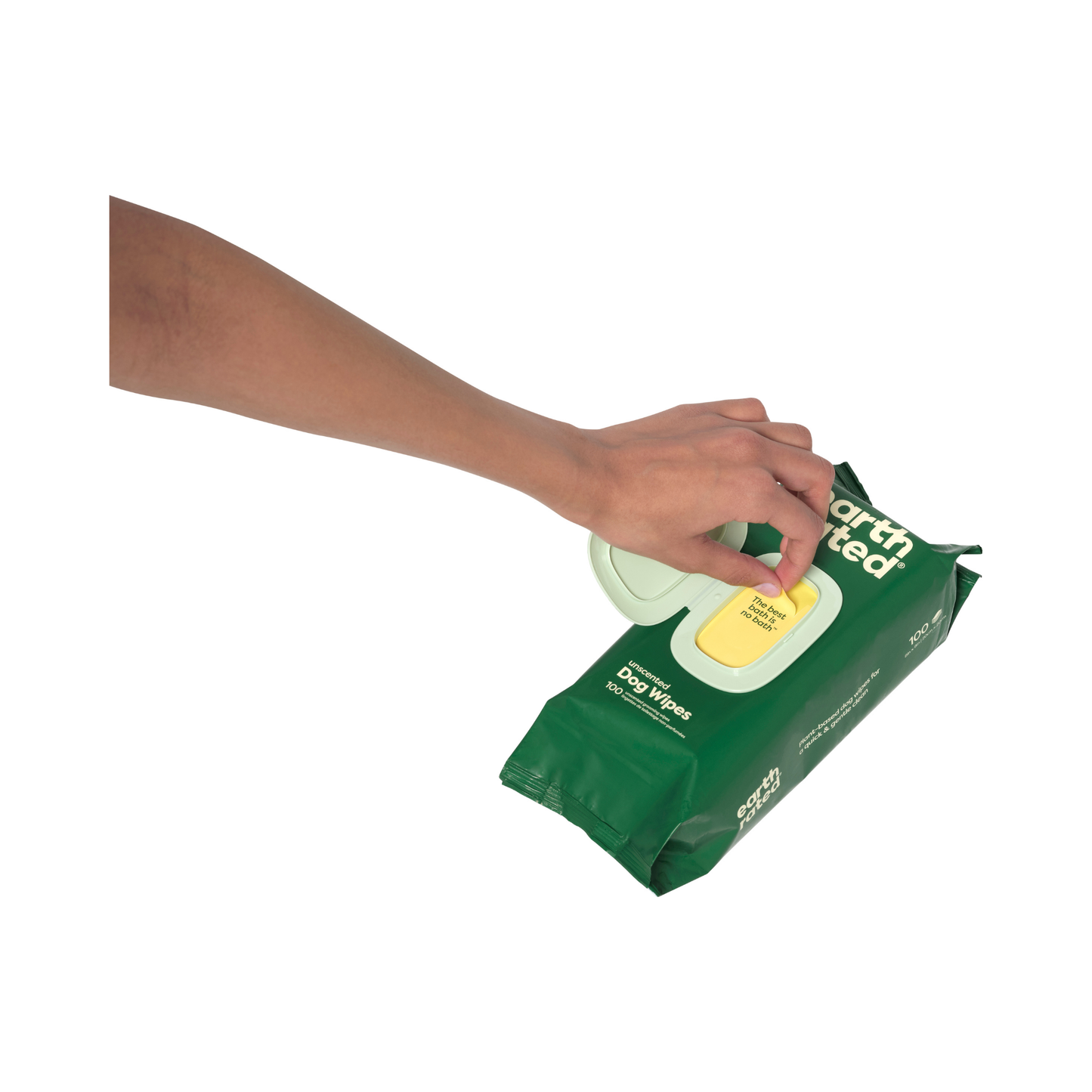 Earth Rated Unscented Dog Wipes (100 pieces) – Biodegradable, 20x20 cm
