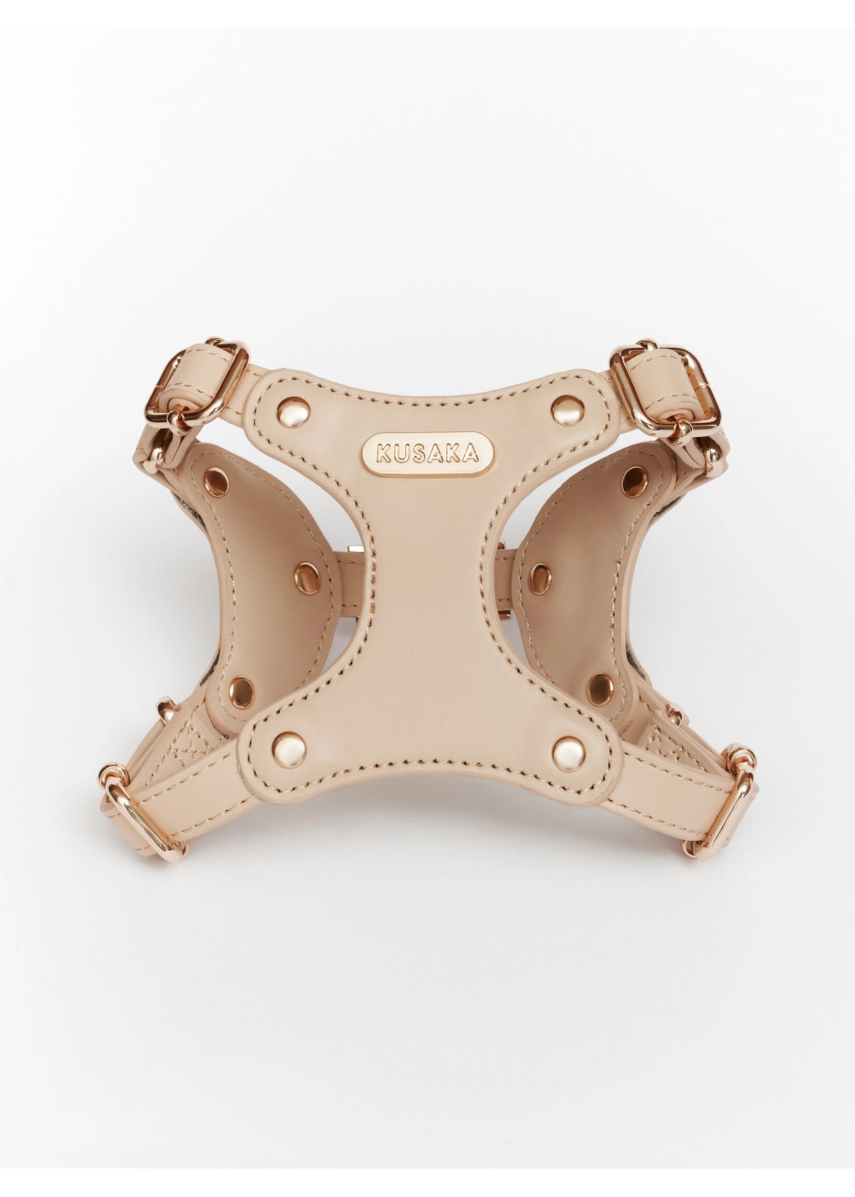 Eco-Leather Refined Small Dog Harness | Beige