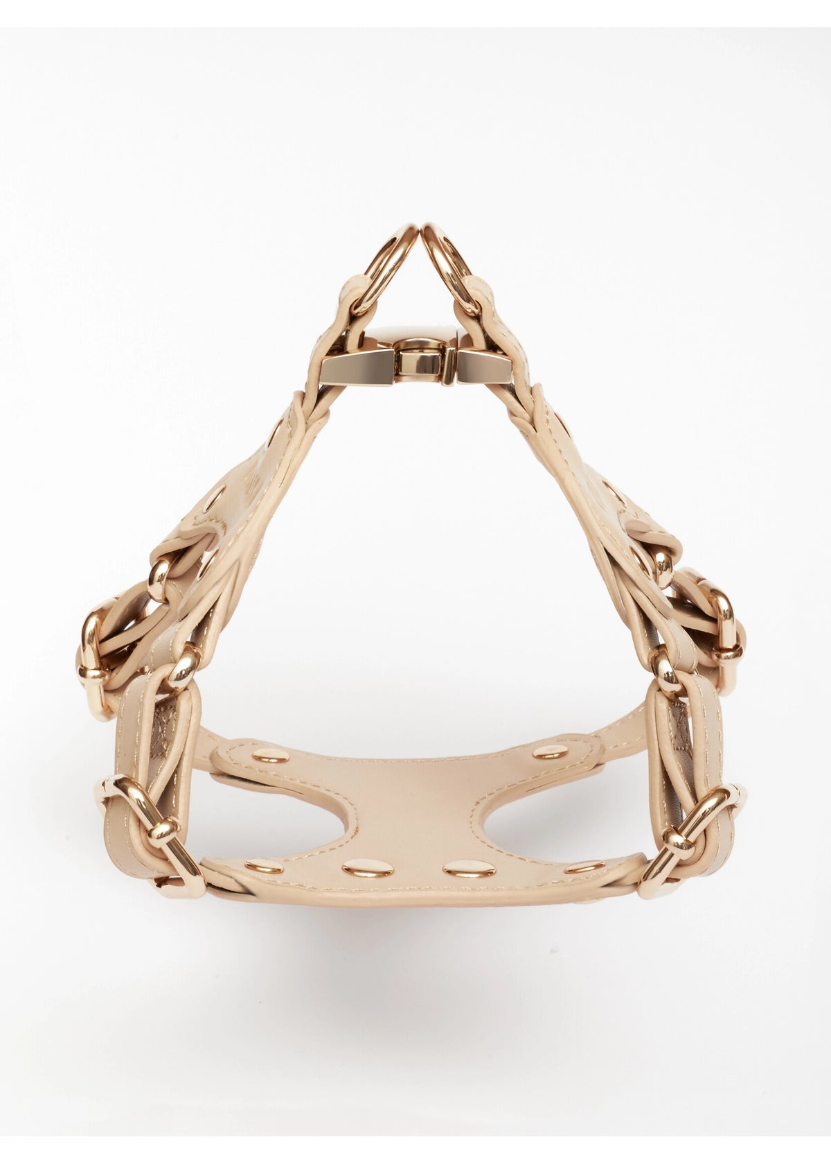 Eco-Leather Refined Small Dog Harness | Beige