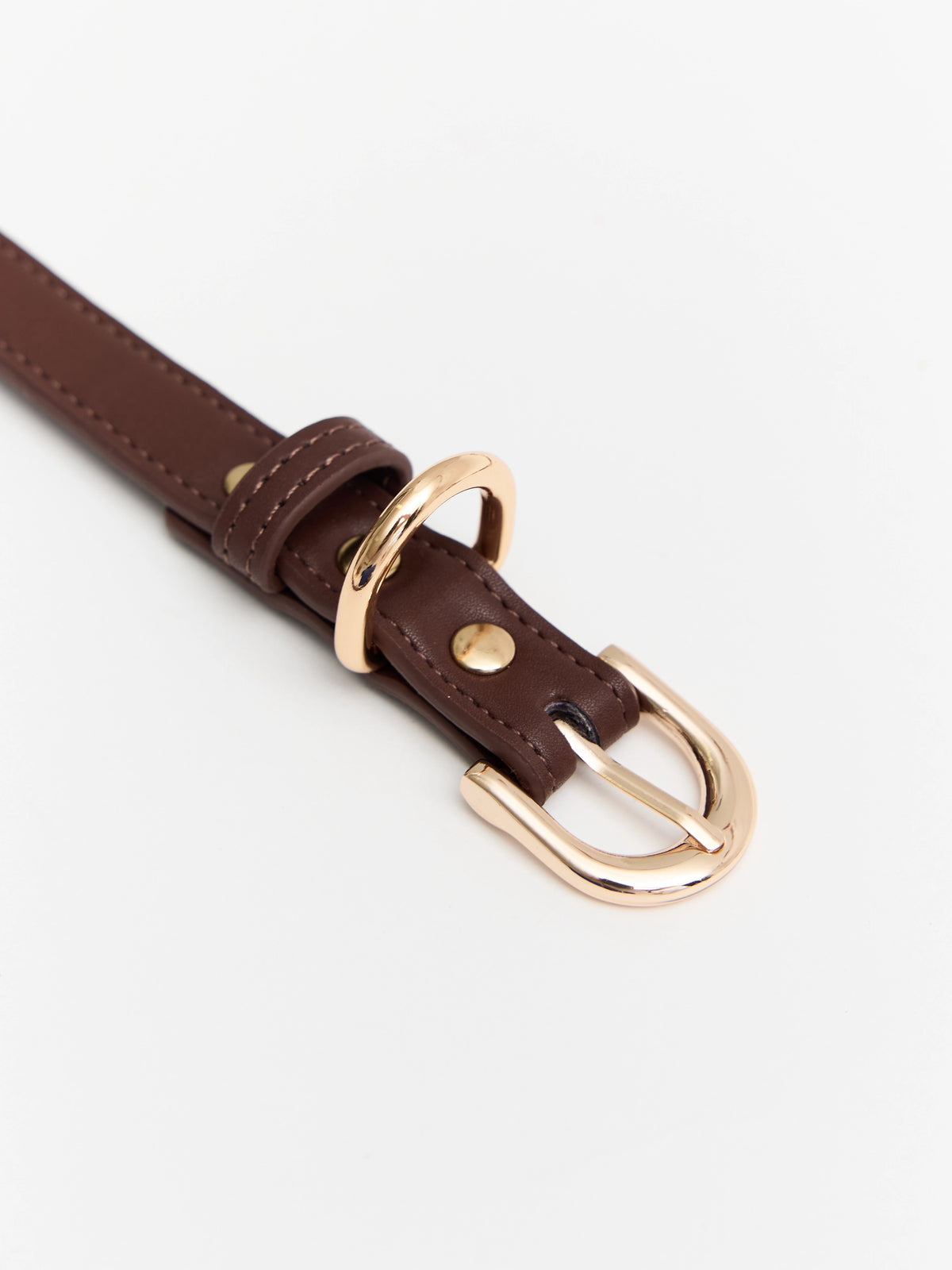 Eco-Leather Small Dog Collar Refined | Chocolate