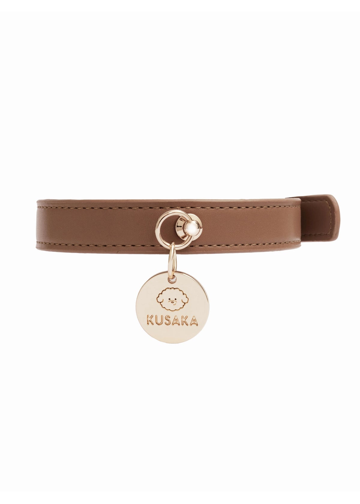 Eco-Leather Small Dog Collar Refined | Toffee Brown