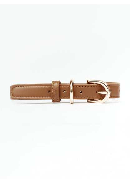 Eco-Leather Small Dog Collar Refined | Toffee Brown