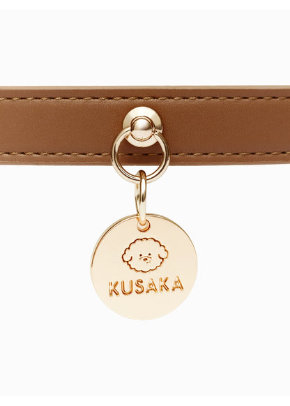 Eco-Leather Small Dog Collar Refined | Toffee Brown