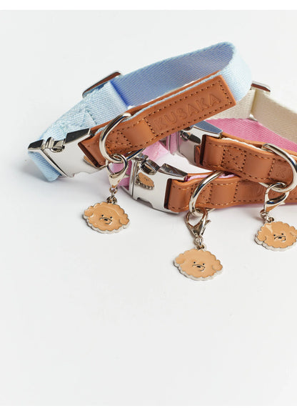 Eco-Leather Small Dog Kusaka Collar | Taffy Pink