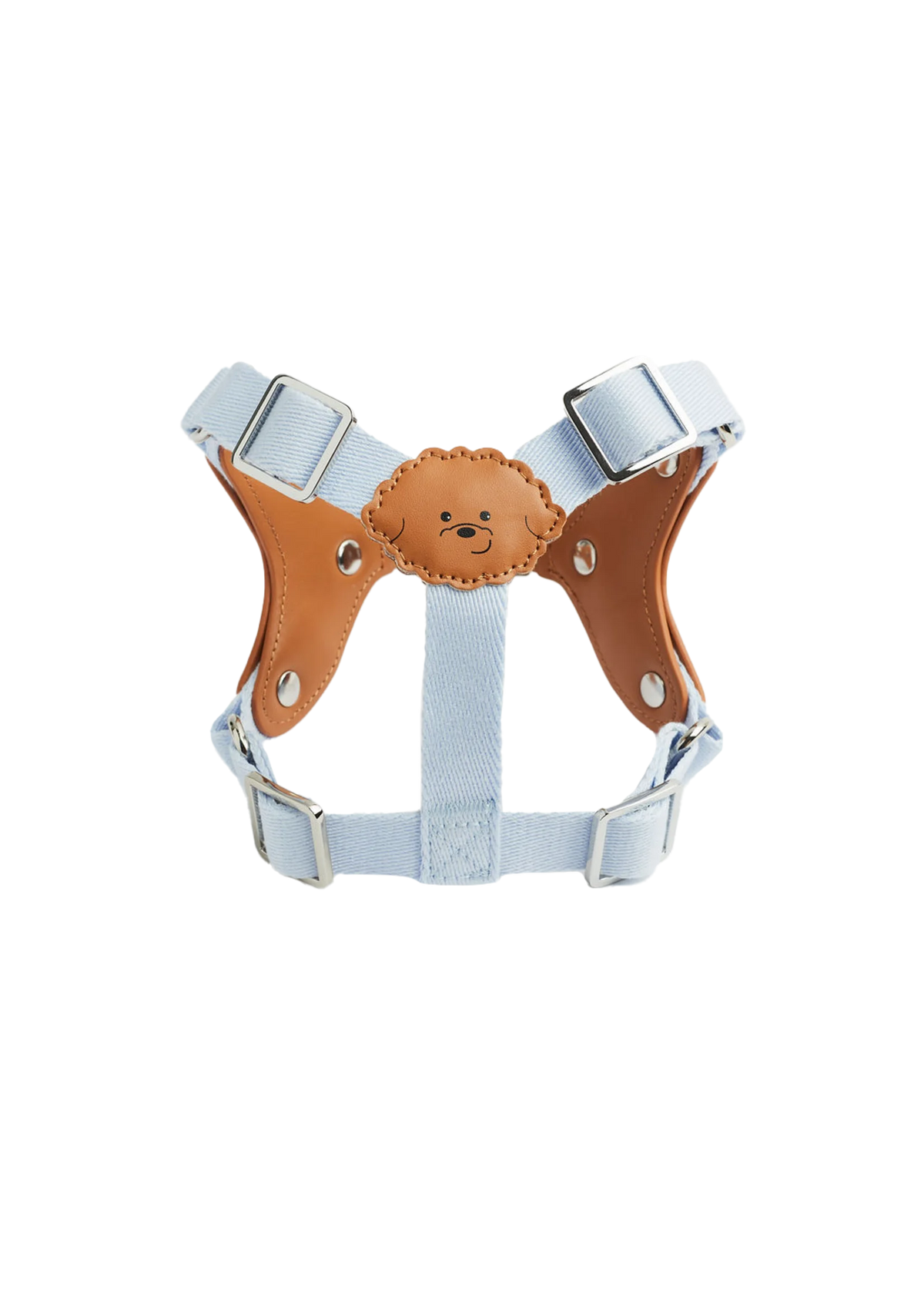 Eco-Leather Small Dog Kusaka Harness | Sky Blue