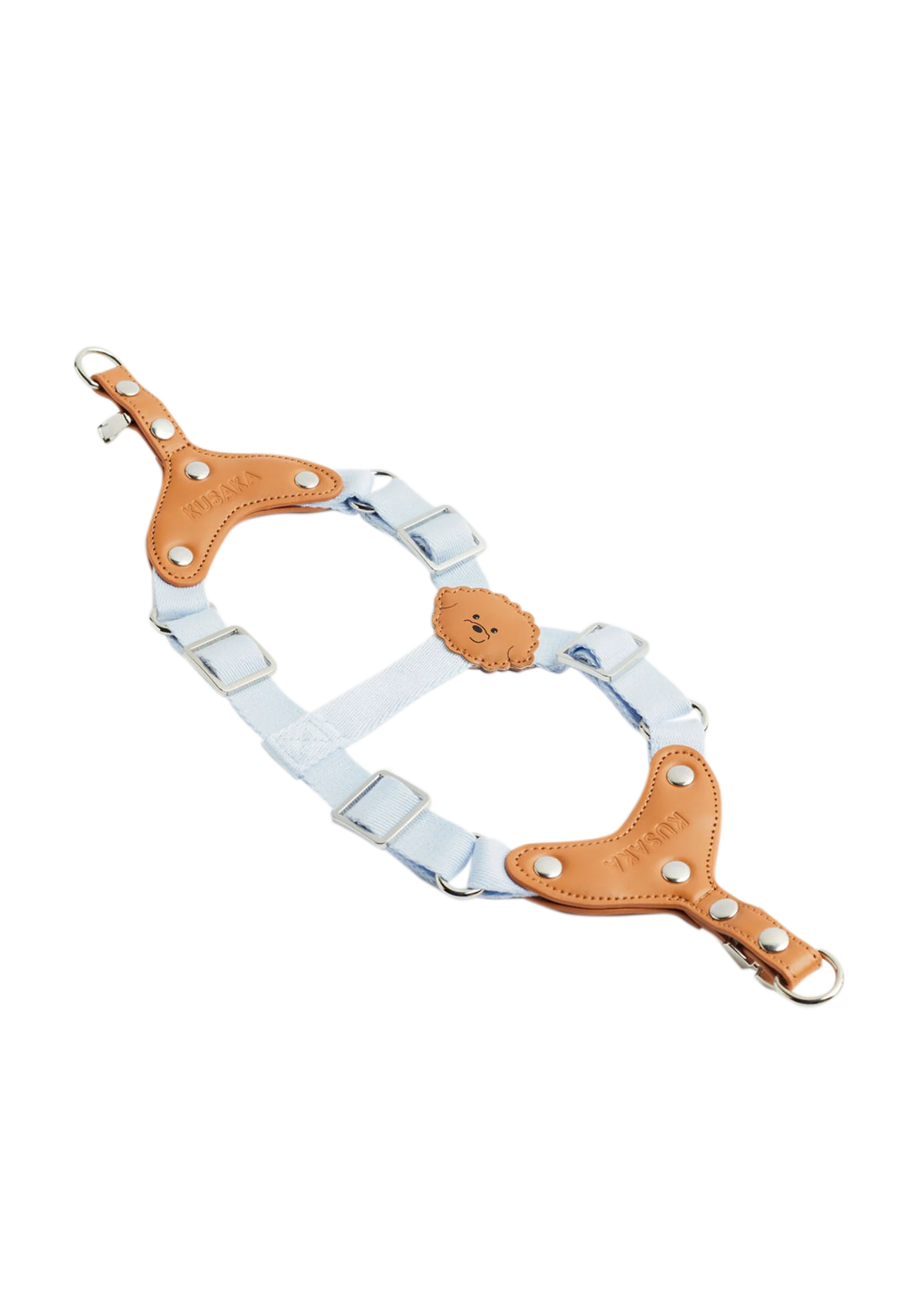 Eco-Leather Small Dog Kusaka Harness | Sky Blue