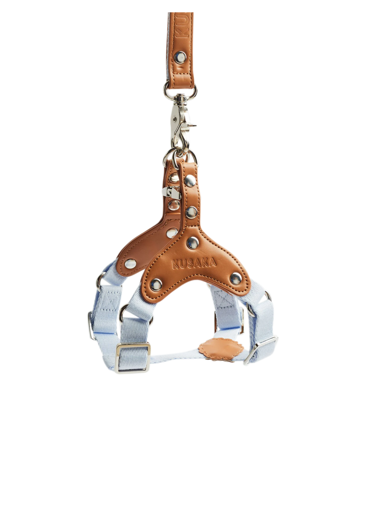 Eco-Leather Small Dog Kusaka Harness | Sky Blue