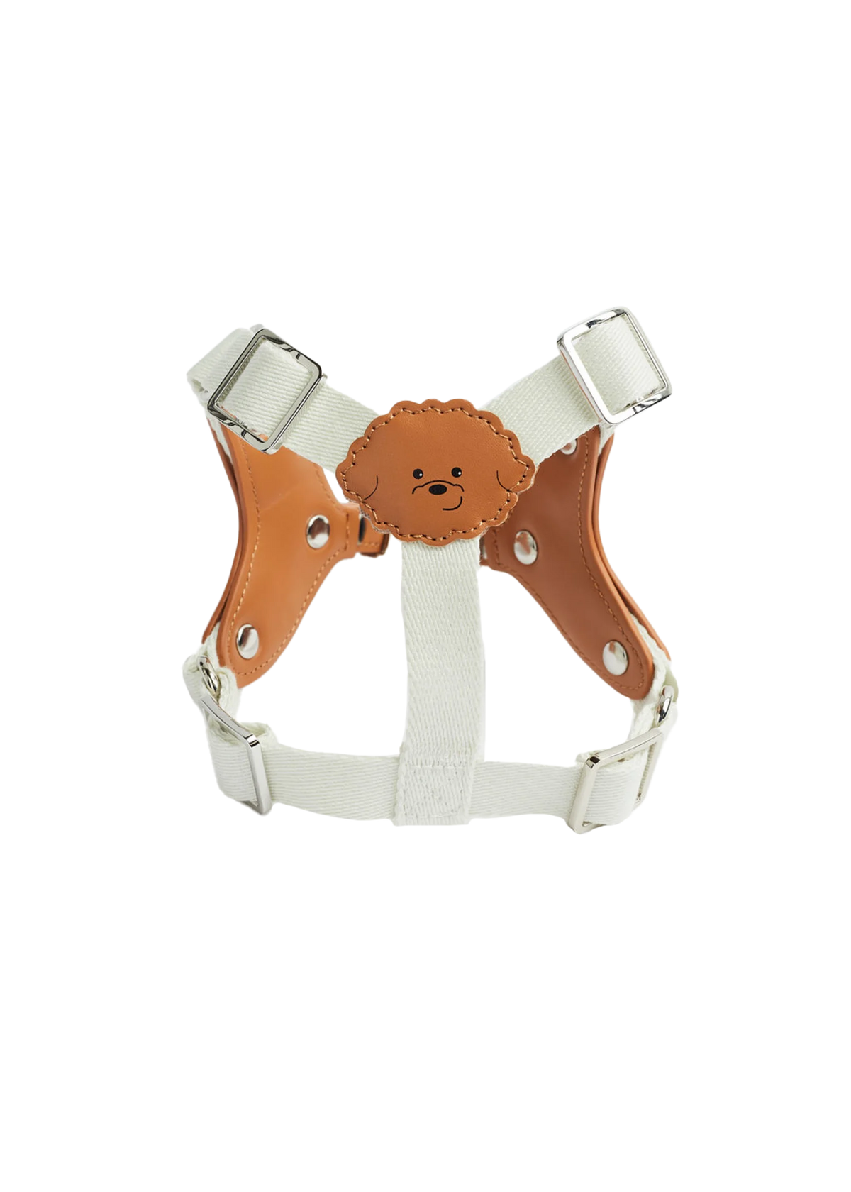 Eco-Leather Small Dog Kusaka Harness | Pearled Ivory